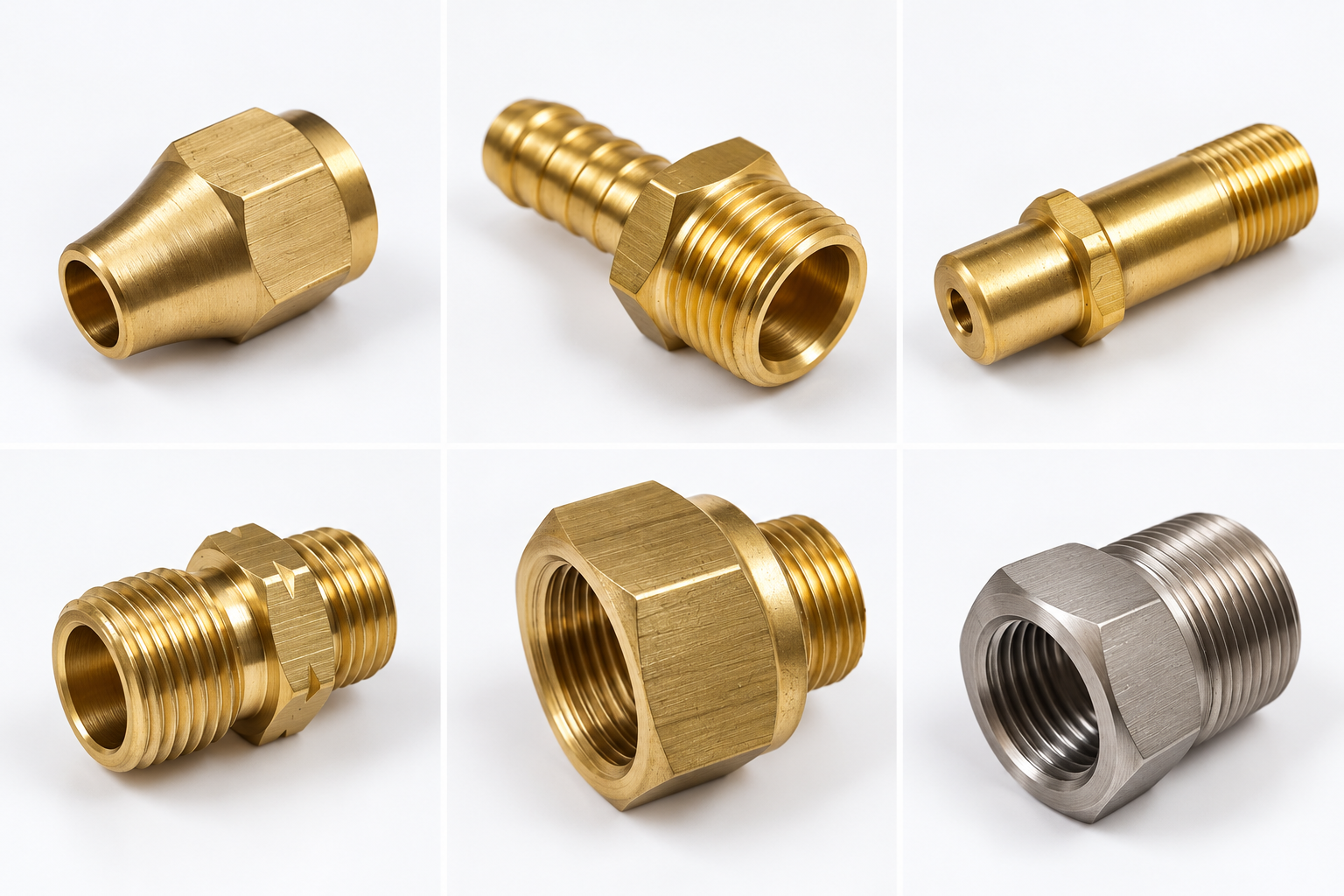 Brass and stainless-steel machined components